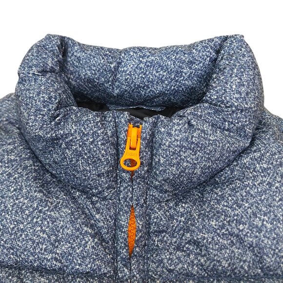 Old Navy Puffer Vest Kids Large 10/12 Blue Full Zip High Neck Winter Warm Cozy - Picture 3 of 10